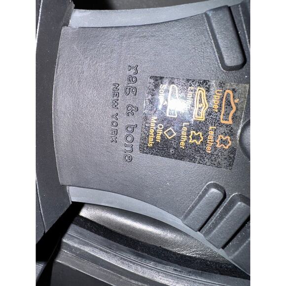 Rag & Bone Shiloh Combat Boot Black 9.5 Rag & Bone shoe chart 39.5 (new) - Picture 7 of 10